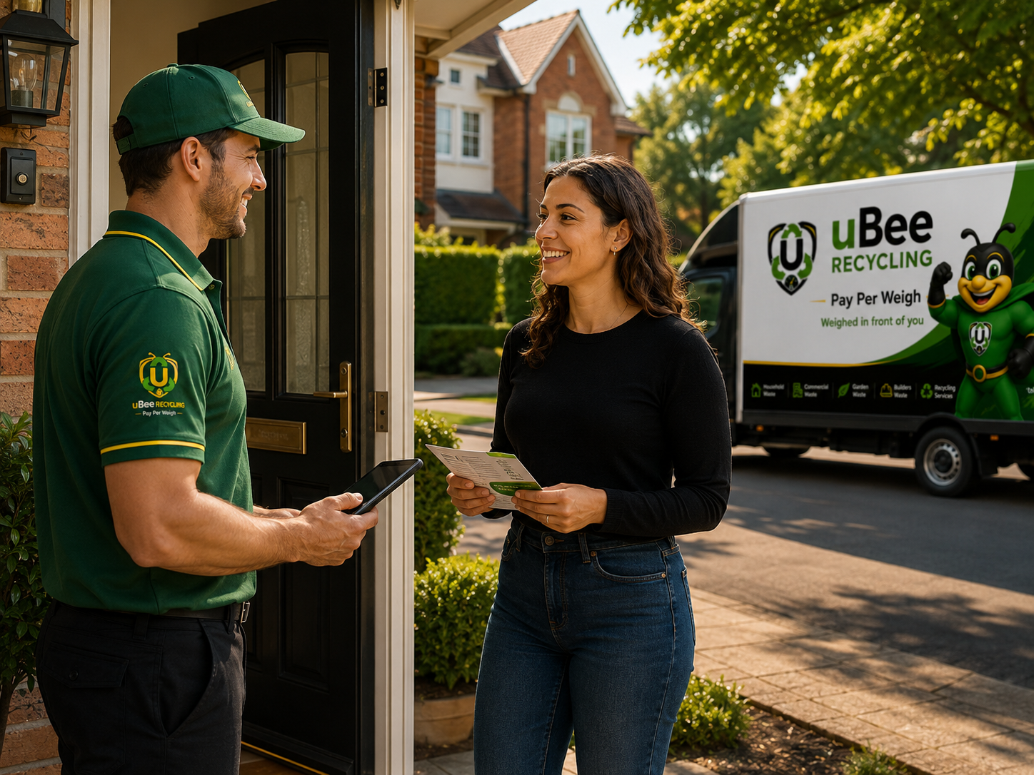 uBee crew arriving at a customer's house