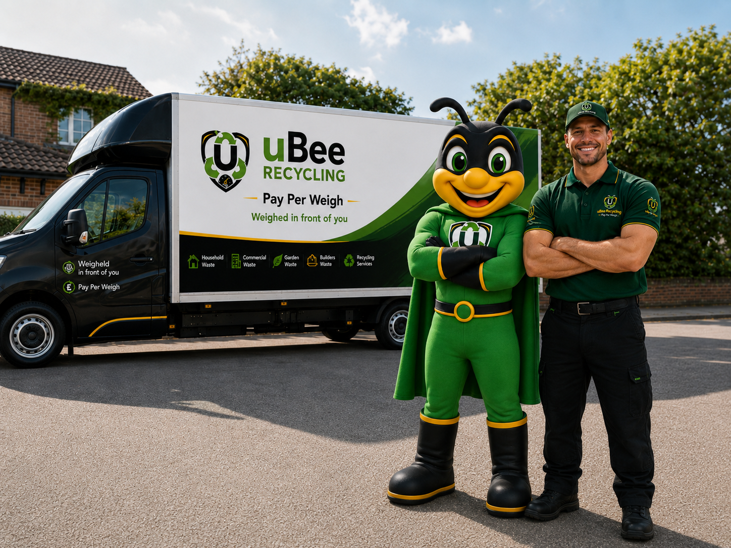 The uBeeMobile - uBee's bright yellow van with onboard live-load readout